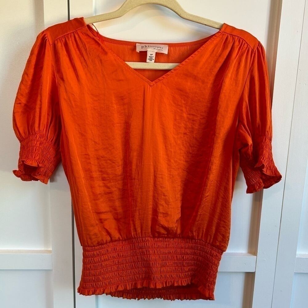 Philosophy orange top